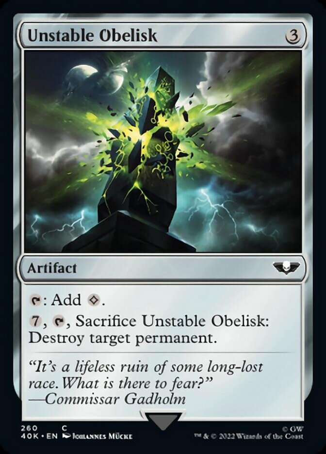 Unstable Obelisk (Surge Foil) [Warhammer 40,000] | Gear Gaming Fayetteville