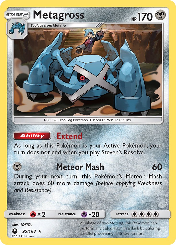 Metagross (95/168) (Prerelease Kit Exclusive) (Theme Deck Exclusive) [Sun & Moon: Celestial Storm] | Gear Gaming Fayetteville