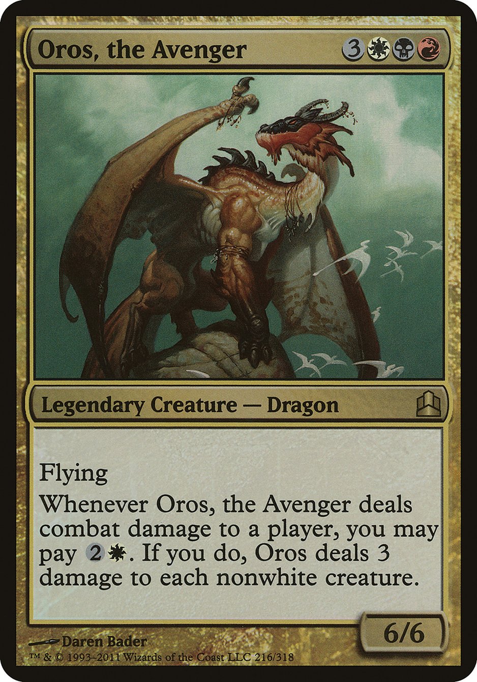 Oros, the Avenger (Oversized) [Commander 2011 Oversized] | Gear Gaming Fayetteville