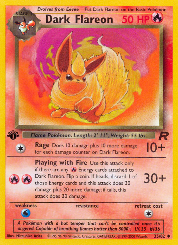 Dark Flareon (35/82) [Team Rocket 1st Edition] | Gear Gaming Fayetteville