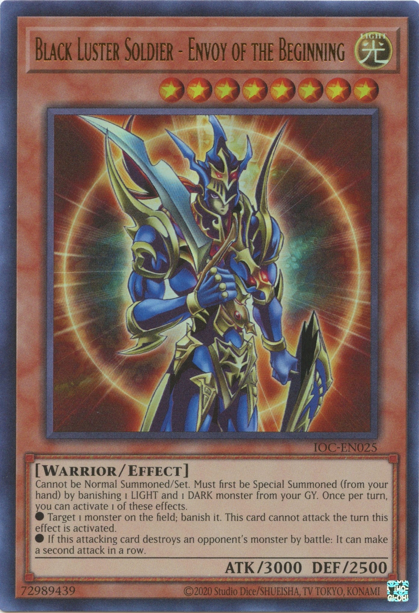 Black Luster Soldier - Envoy of the Beginning (25th Anniversary) [IOC-EN025] Ultra Rare | Gear Gaming Fayetteville