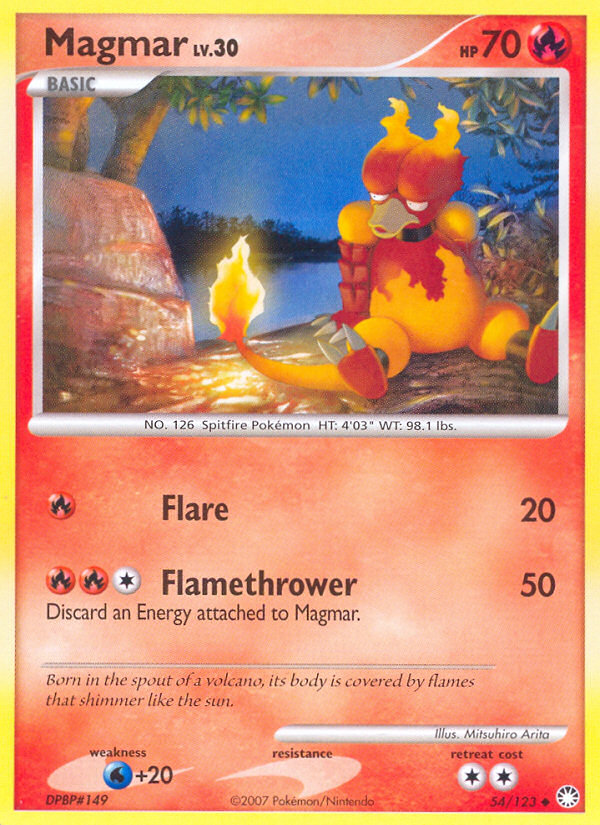 Magmar (54/123) [Diamond & Pearl: Mysterious Treasures] | Gear Gaming Fayetteville