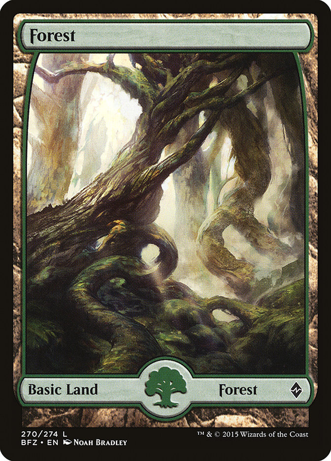 Forest (270) (Full Art) [Battle for Zendikar] | Gear Gaming Fayetteville