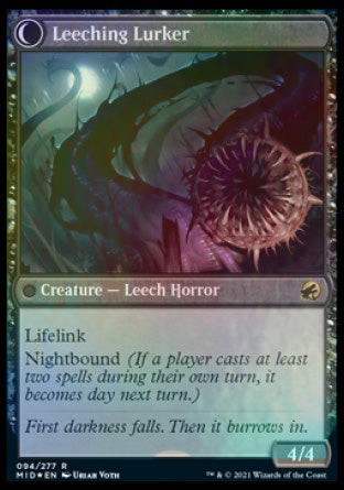 Curse of Leeches // Leeching Lurker [Innistrad: Midnight Hunt Prerelease Promos] | Gear Gaming Fayetteville