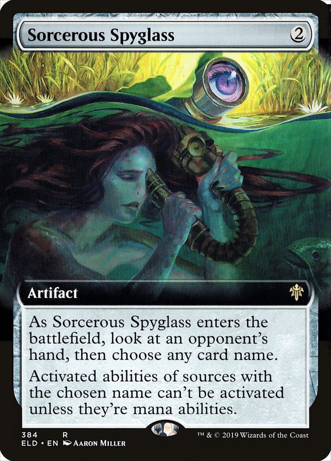 Sorcerous Spyglass (Extended Art) [Throne of Eldraine] | Gear Gaming Fayetteville