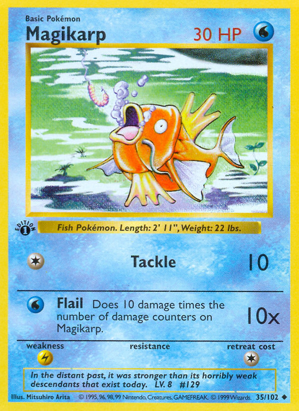 Magikarp (35/102) (Shadowless) [Base Set 1st Edition] | Gear Gaming Fayetteville