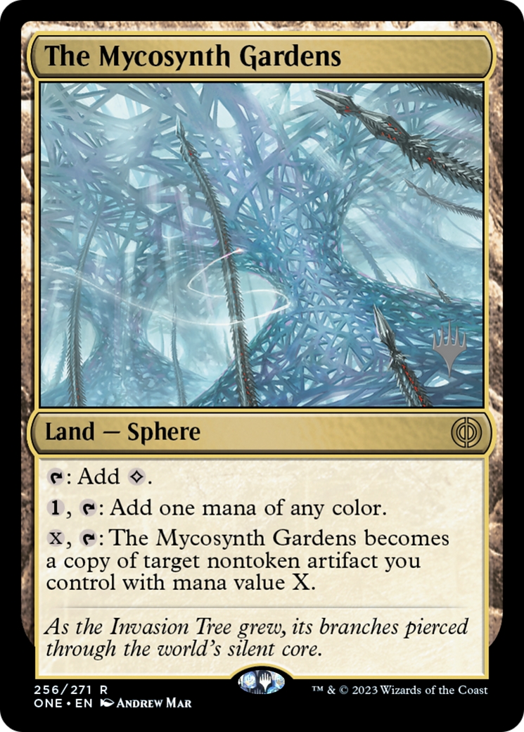 The Mycosynth Gardens (Promo Pack) [Phyrexia: All Will Be One Promos] | Gear Gaming Fayetteville