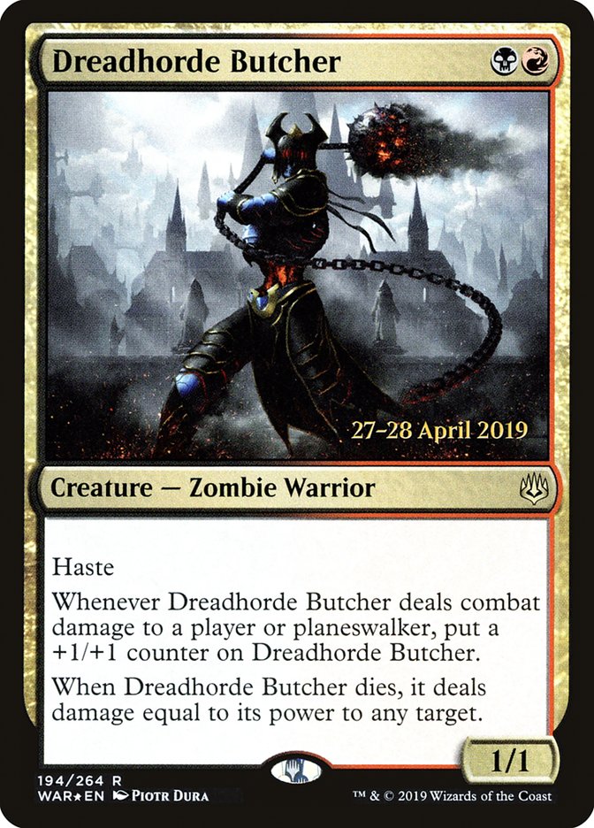 Dreadhorde Butcher [War of the Spark Prerelease Promos] | Gear Gaming Fayetteville