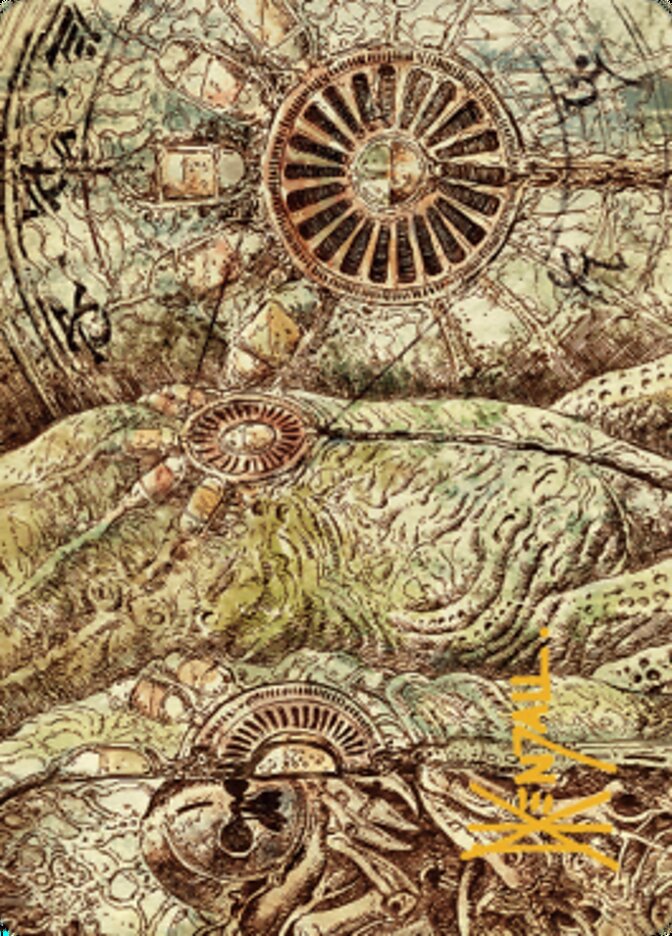 Phyrexian Processor Art Card (Gold-Stamped Signature) [The Brothers' War Art Series] | Gear Gaming Fayetteville