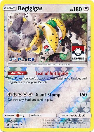 Regigigas (84/111) (League Promo 2nd Place) [Sun & Moon: Crimson Invasion] | Gear Gaming Fayetteville