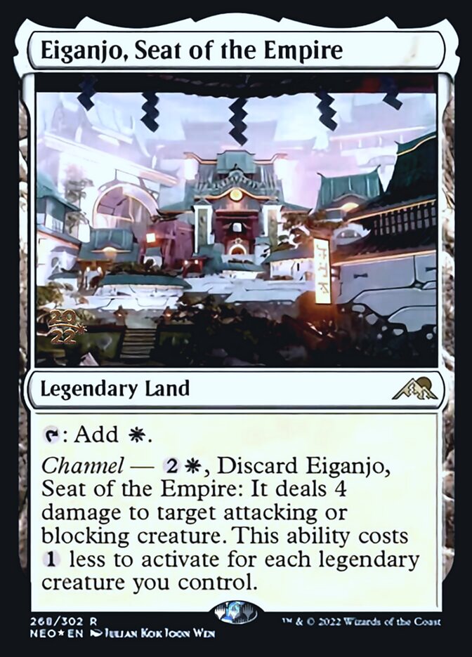 Eiganjo, Seat of the Empire [Kamigawa: Neon Dynasty Prerelease Promos] | Gear Gaming Fayetteville