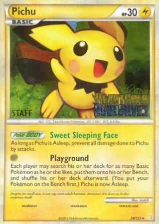 Pichu (28/123) (Staff Prerelease Promo) [Nintendo: Black Star Promos] | Gear Gaming Fayetteville