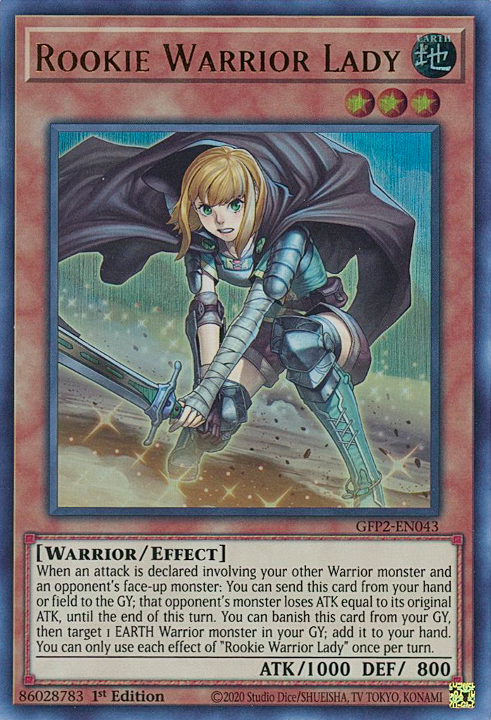 Rookie Warrior Lady [GFP2-EN043] Ultra Rare | Gear Gaming Fayetteville