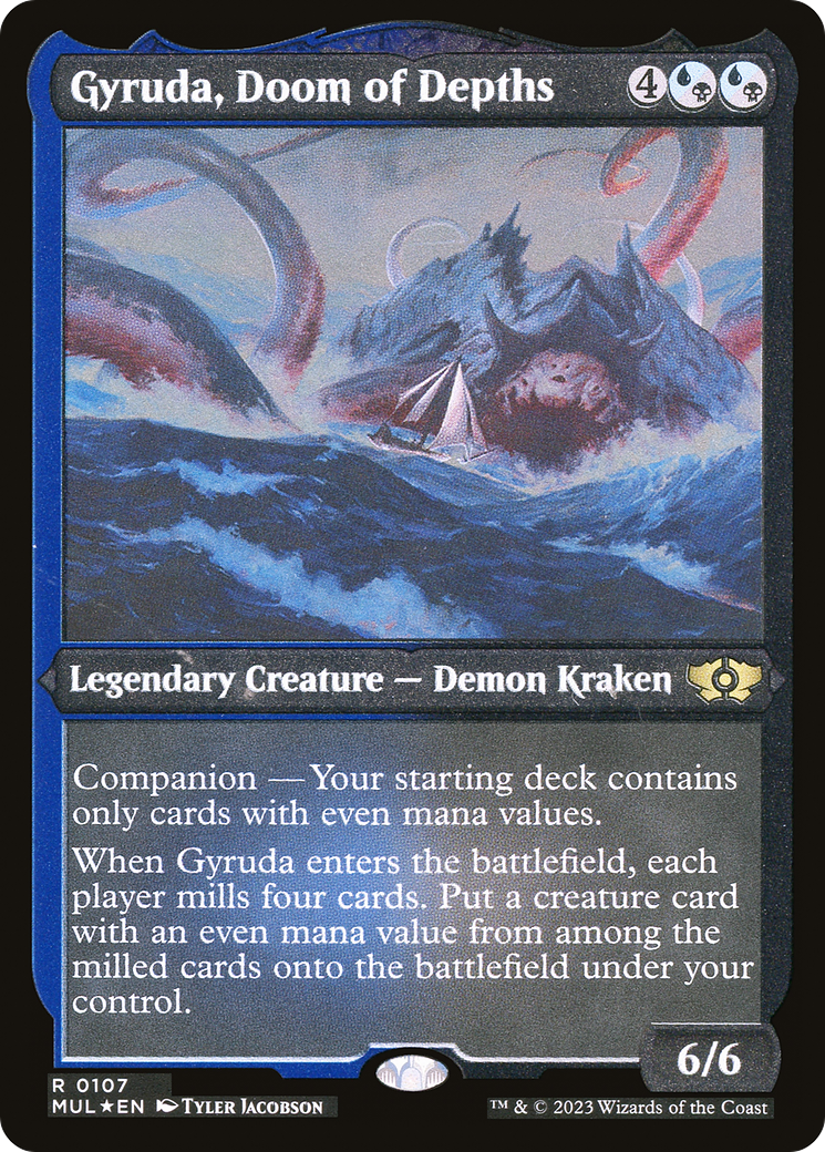 Gyruda, Doom of Depths (Foil Etched) [Multiverse Legends] | Gear Gaming Fayetteville