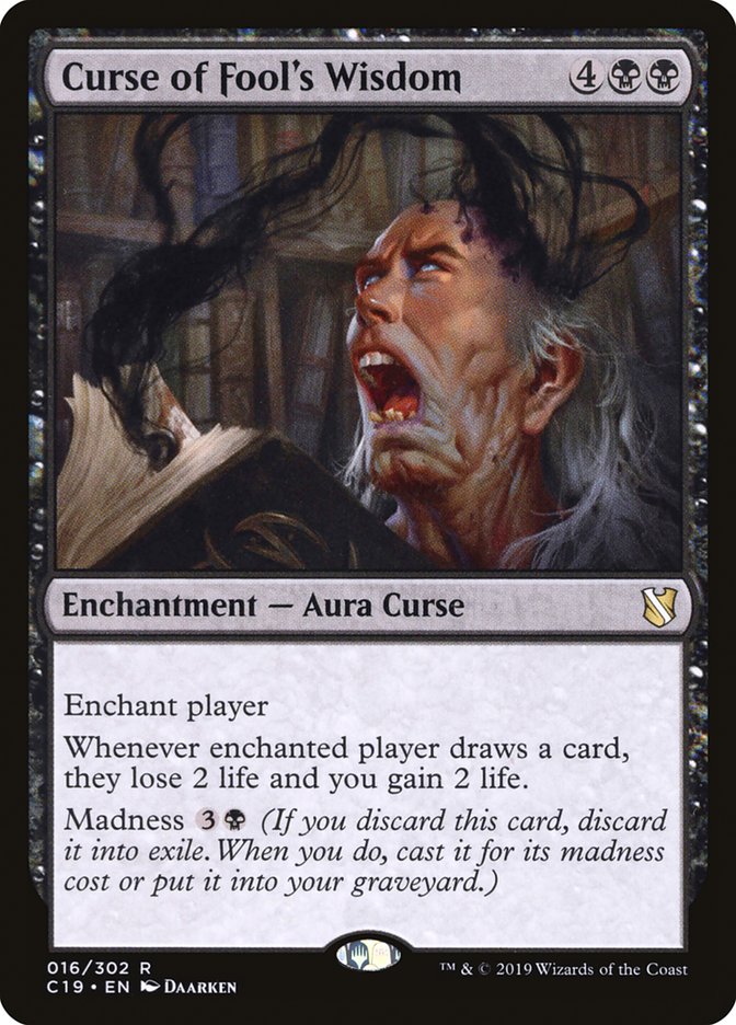 Curse of Fool's Wisdom [Commander 2019] | Gear Gaming Fayetteville