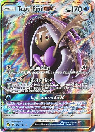 Tapu Fini GX (39/147) (Alternate card) (Jumbo Card) [Sun & Moon: Burning Shadows] | Gear Gaming Fayetteville