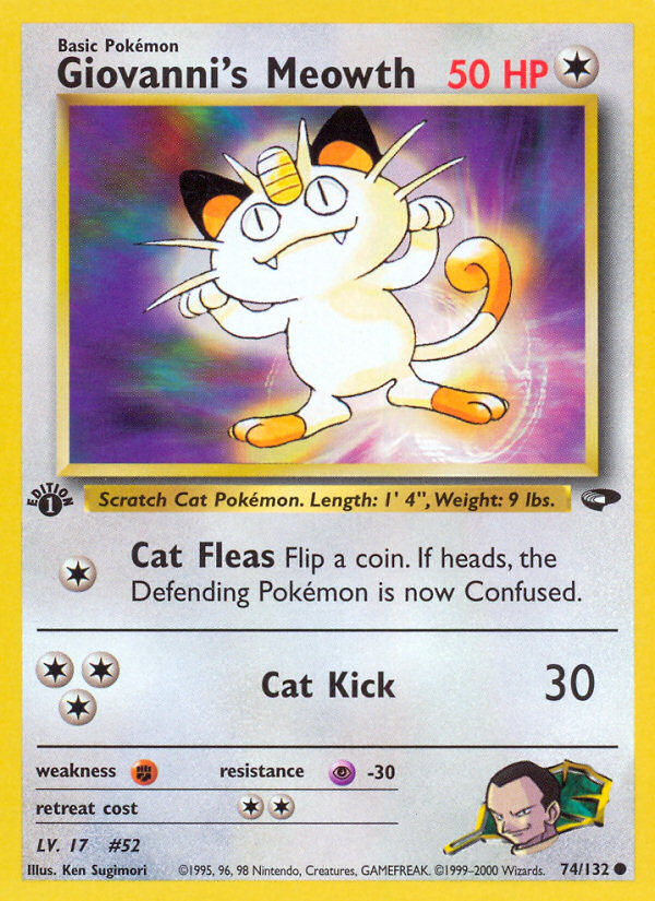 Giovanni's Meowth (74/132) [Gym Challenge 1st Edition] | Gear Gaming Fayetteville