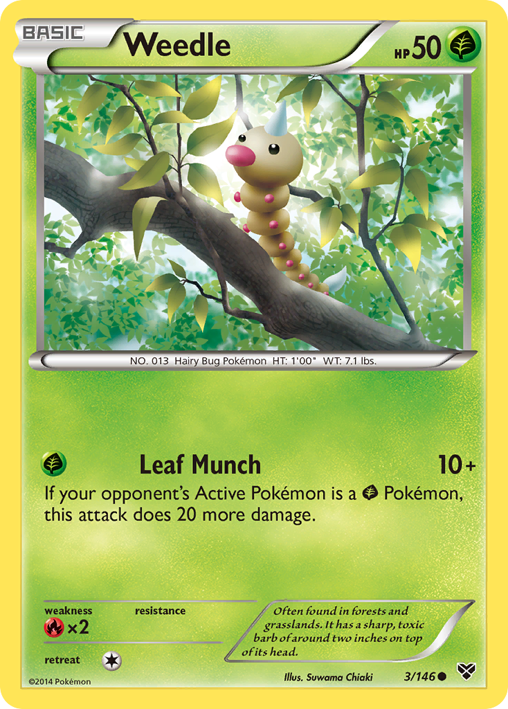 Weedle (3/146) [XY: Base Set] | Gear Gaming Fayetteville