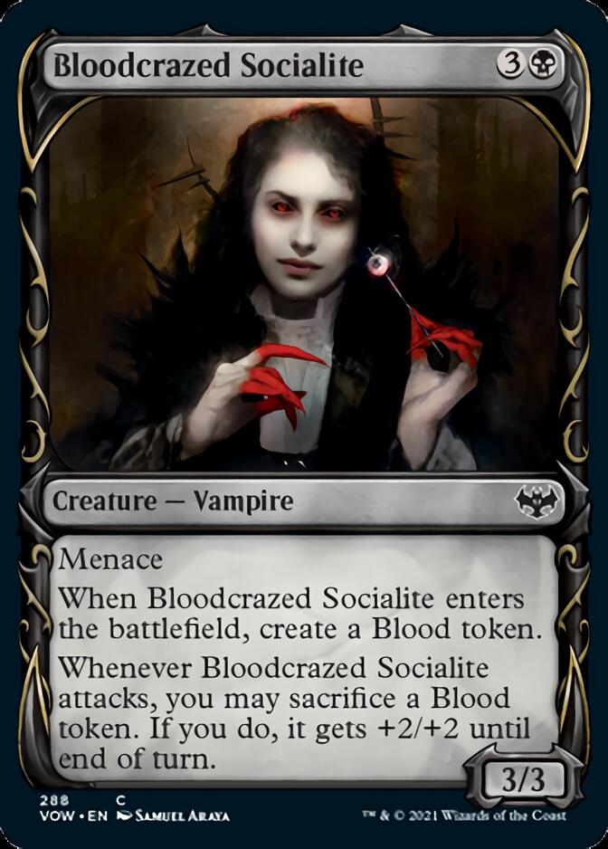 Bloodcrazed Socialite (Showcase Fang Frame) [Innistrad: Crimson Vow] | Gear Gaming Fayetteville