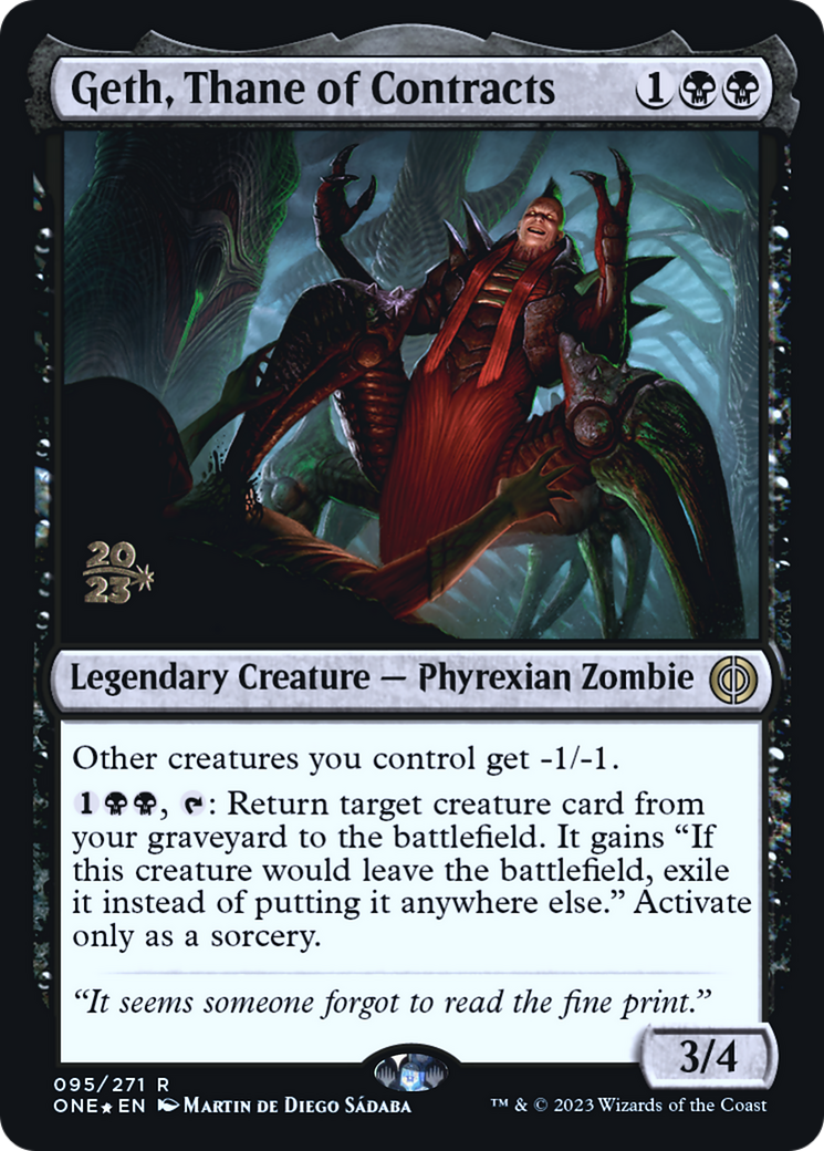 Geth, Thane of Contracts [Phyrexia: All Will Be One Prerelease Promos] | Gear Gaming Fayetteville