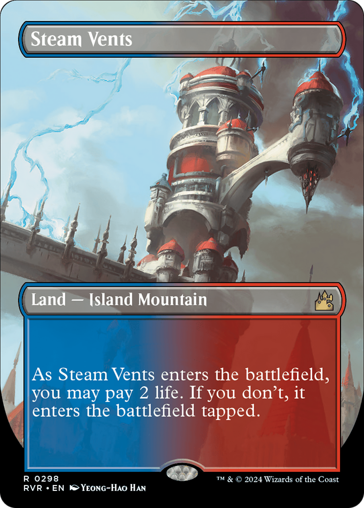 Steam Vents (Borderless) [Ravnica Remastered] | Gear Gaming Fayetteville