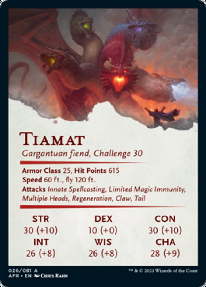 Tiamat Art Card [Dungeons & Dragons: Adventures in the Forgotten Realms Art Series] | Gear Gaming Fayetteville