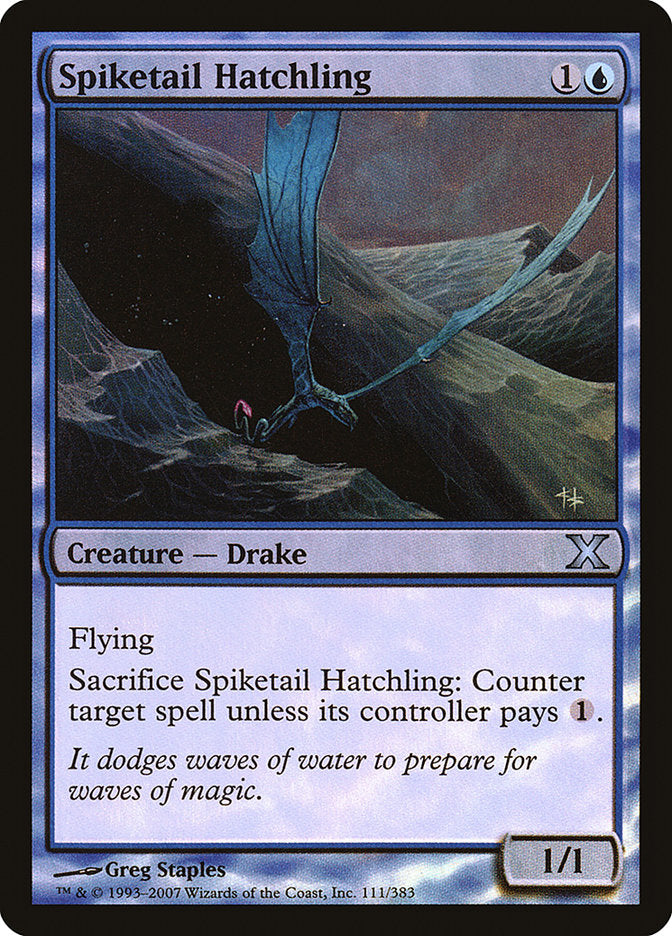 Spiketail Hatchling (Premium Foil) [Tenth Edition] | Gear Gaming Fayetteville