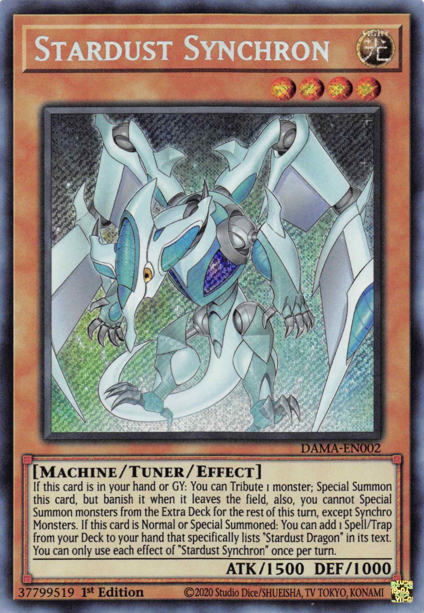 Stardust Synchron [DAMA-EN002] Secret Rare | Gear Gaming Fayetteville