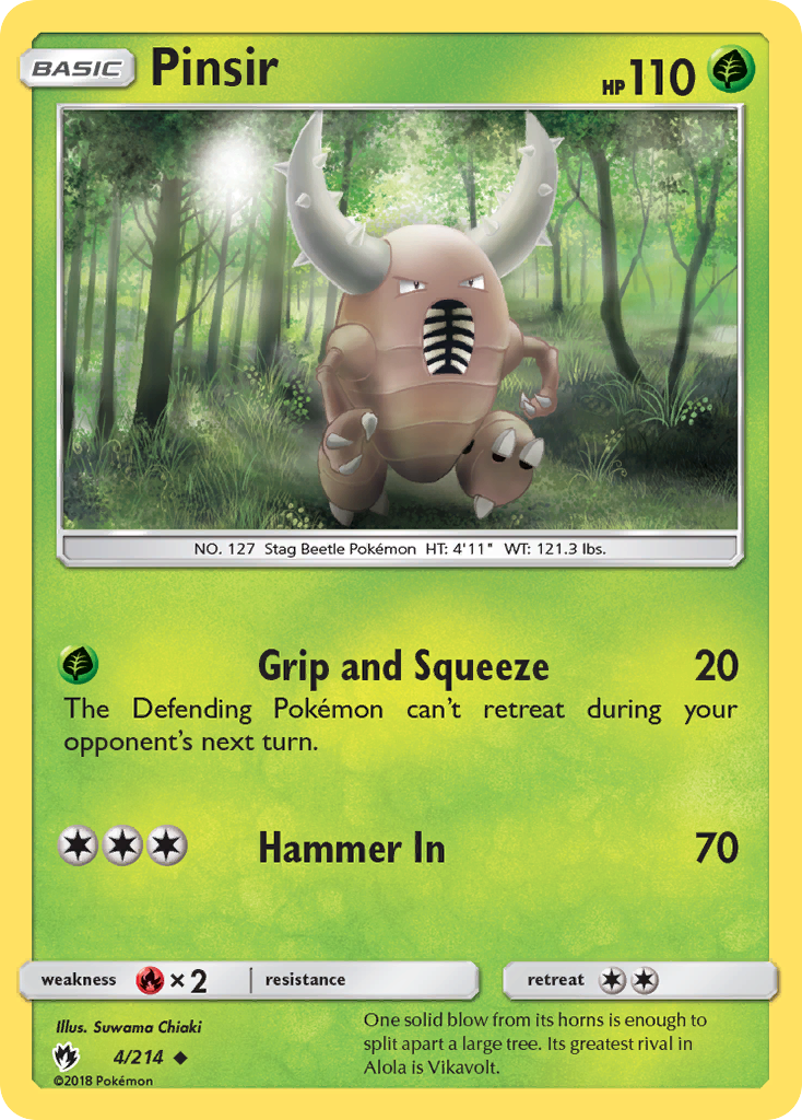 Pinsir (4/214) [Sun & Moon: Lost Thunder] | Gear Gaming Fayetteville