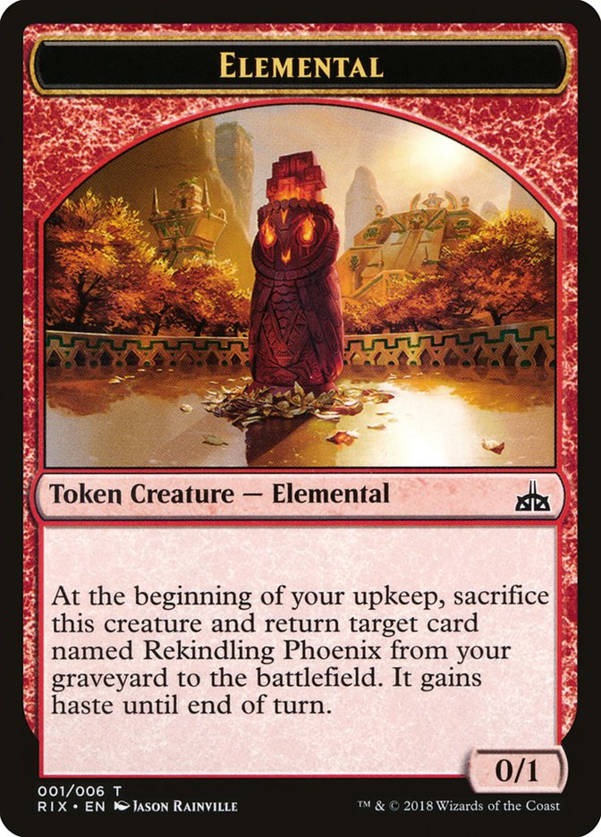 Elemental Token (001/006) [Rivals of Ixalan Tokens] | Gear Gaming Fayetteville