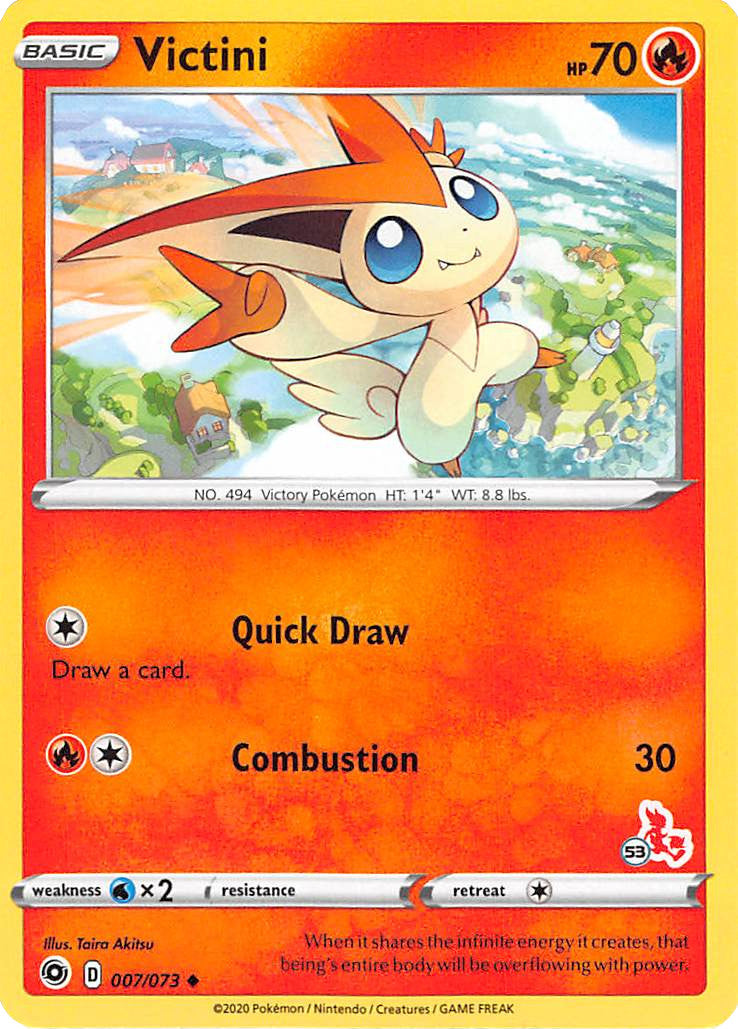 Victini (007/073) (Cinderace Stamp #53) [Battle Academy 2022] | Gear Gaming Fayetteville