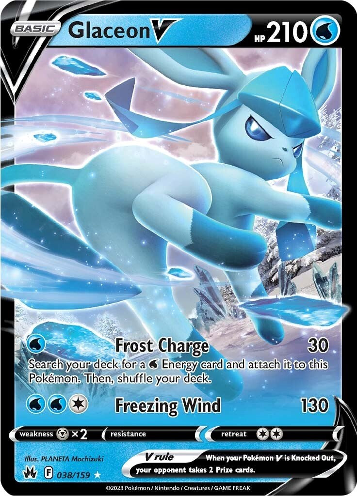 Glaceon V (038/159) [Sword & Shield: Crown Zenith] | Gear Gaming Fayetteville