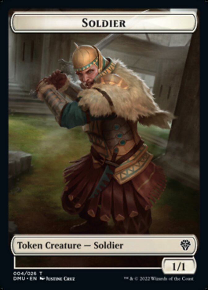 Soldier // Wurm Double-Sided Token [Dominaria United Tokens] | Gear Gaming Fayetteville