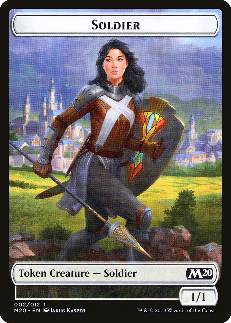 Soldier // Dinosaur Double-Sided Token [Game Night 2019 Tokens] | Gear Gaming Fayetteville