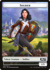 Soldier // Dinosaur Double-Sided Token [Game Night 2019 Tokens] | Gear Gaming Fayetteville