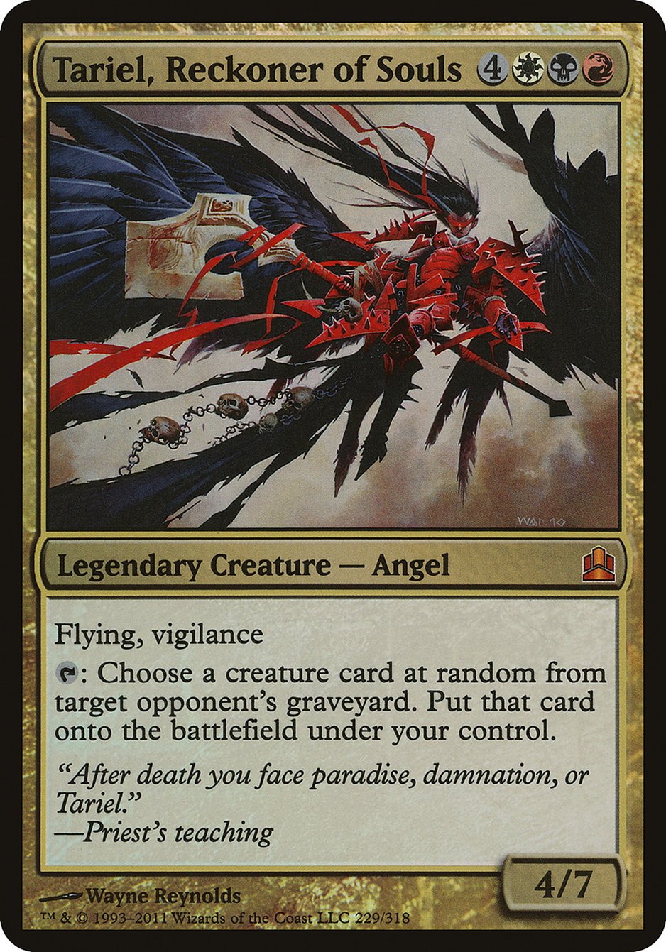 Tariel, Reckoner of Souls (Oversized) [Commander 2011 Oversized] | Gear Gaming Fayetteville