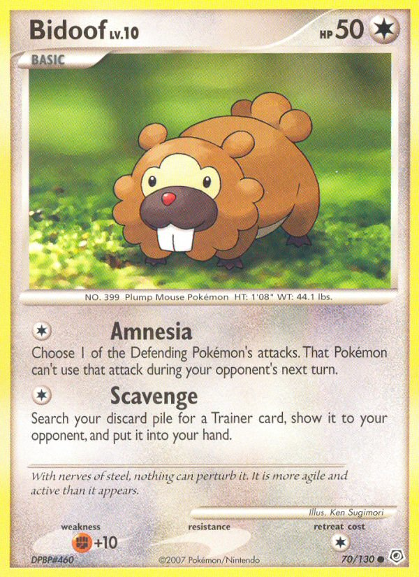 Bidoof (70/130) [Diamond & Pearl: Base Set] | Gear Gaming Fayetteville