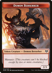 Dwarf Berserker // Demon Berserker Double-Sided Token [Kaldheim Tokens] | Gear Gaming Fayetteville