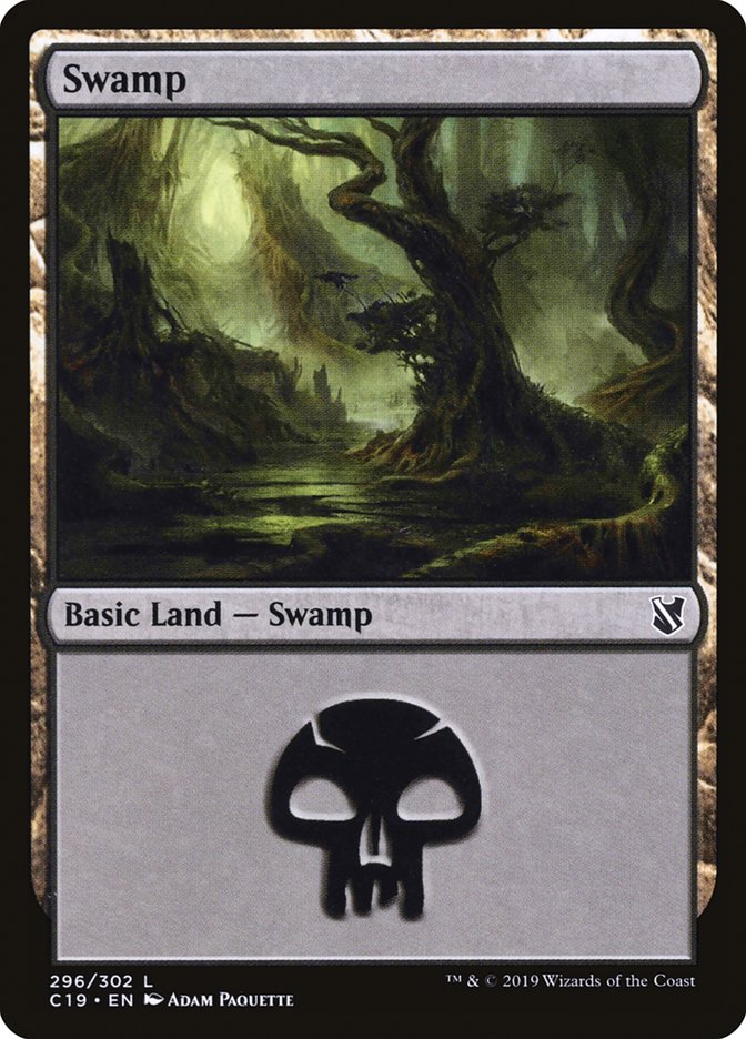 Swamp (296) [Commander 2019] | Gear Gaming Fayetteville