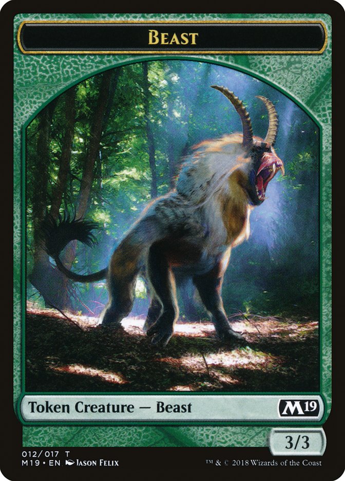 Beast Token [Core Set 2019 Tokens] | Gear Gaming Fayetteville