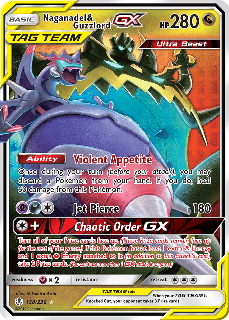 Naganadel & Guzzlord GX (158/236) [Sun & Moon: Cosmic Eclipse] | Gear Gaming Fayetteville