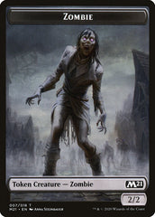 Knight // Zombie Double-Sided Token [Core Set 2021 Tokens] | Gear Gaming Fayetteville