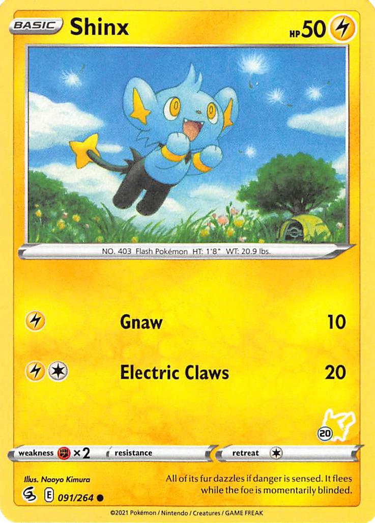 Shinx (091/264) (Pikachu Stamp #20) [Battle Academy 2022] | Gear Gaming Fayetteville