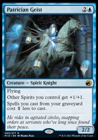 Patrician Geist (Promo Pack) [Innistrad: Midnight Hunt Promos] | Gear Gaming Fayetteville