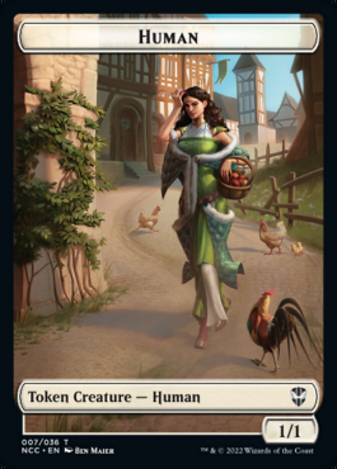 Eldrazi Spawn // Human Double-Sided Token [Streets of New Capenna Commander Tokens] | Gear Gaming Fayetteville