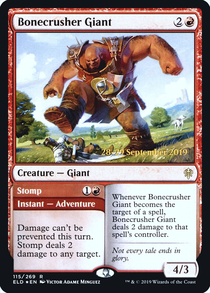 Bonecrusher Giant // Stomp [Throne of Eldraine Prerelease Promos] | Gear Gaming Fayetteville