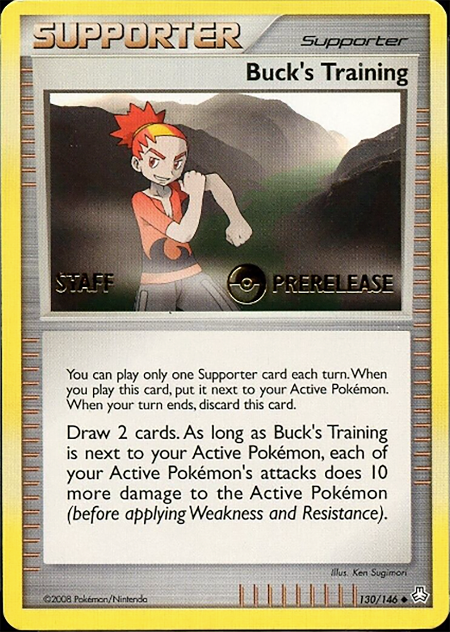 Buck's Training (130/146) (Staff Prerelease Promo) [Diamond & Pearl: Legends Awakened] | Gear Gaming Fayetteville