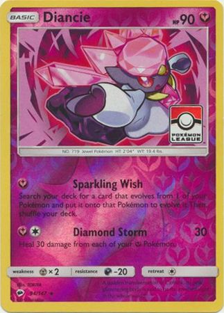 Diancie (94/147) (League Promo) [Sun & Moon: Burning Shadows] | Gear Gaming Fayetteville