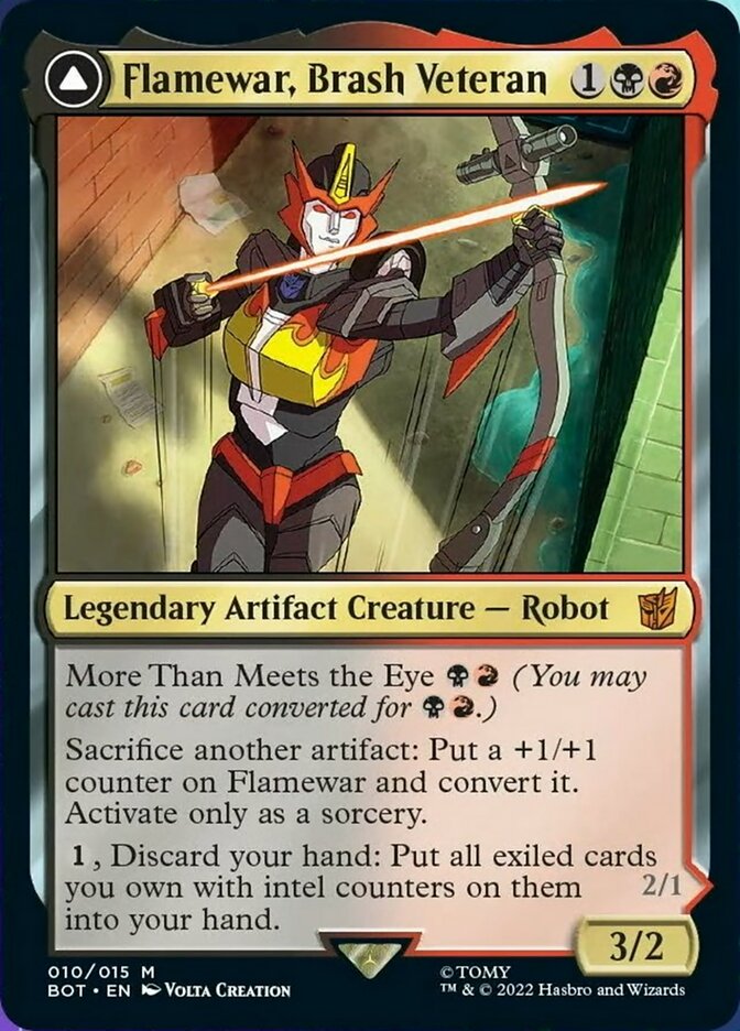 Flamewar, Brash Veteran // Flamewar, Streetwise Operative [Transformers] | Gear Gaming Fayetteville