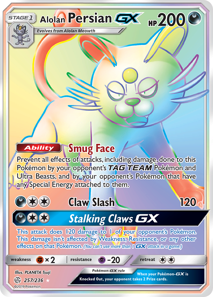 Alolan Persian GX (257/236) [Sun & Moon: Cosmic Eclipse] | Gear Gaming Fayetteville